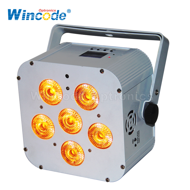 6 × 18 W RGBWA + UV 6 in 1 batteriebetriebenes kabelloses LED-Par-Licht